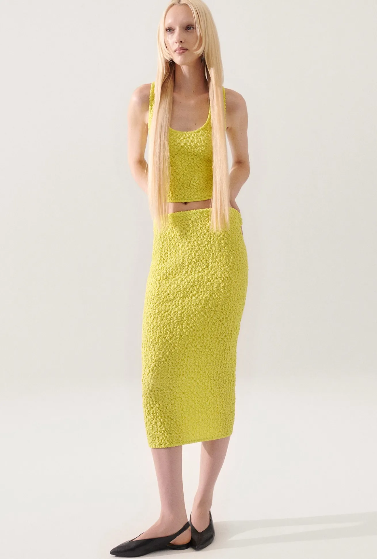 POPCORN MIDI SKIRT ABSINTHE