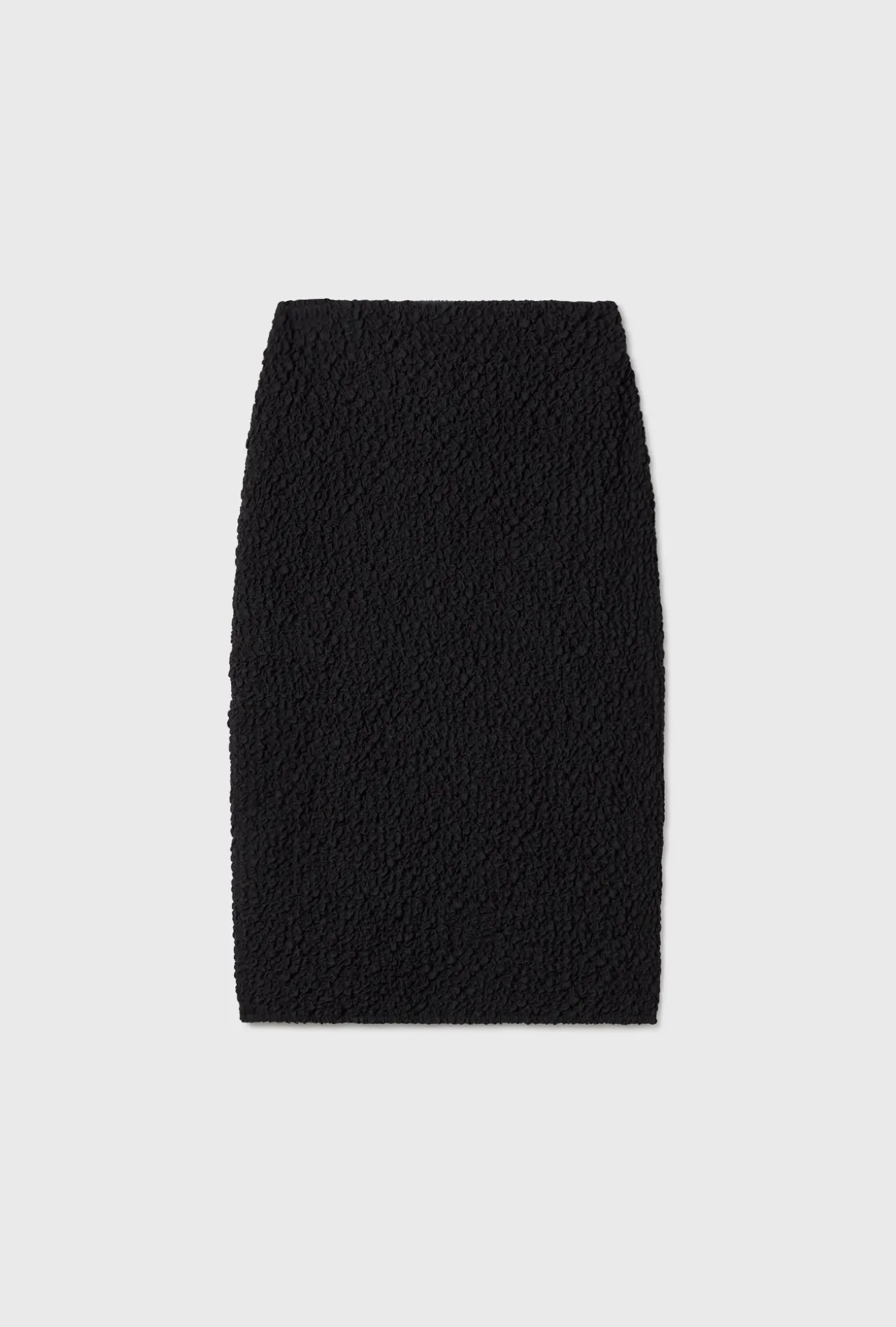 POPCORN MIDI SKIRT BLACK