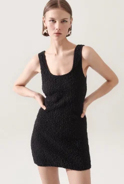 POPCORN MINI DRESS BLACK