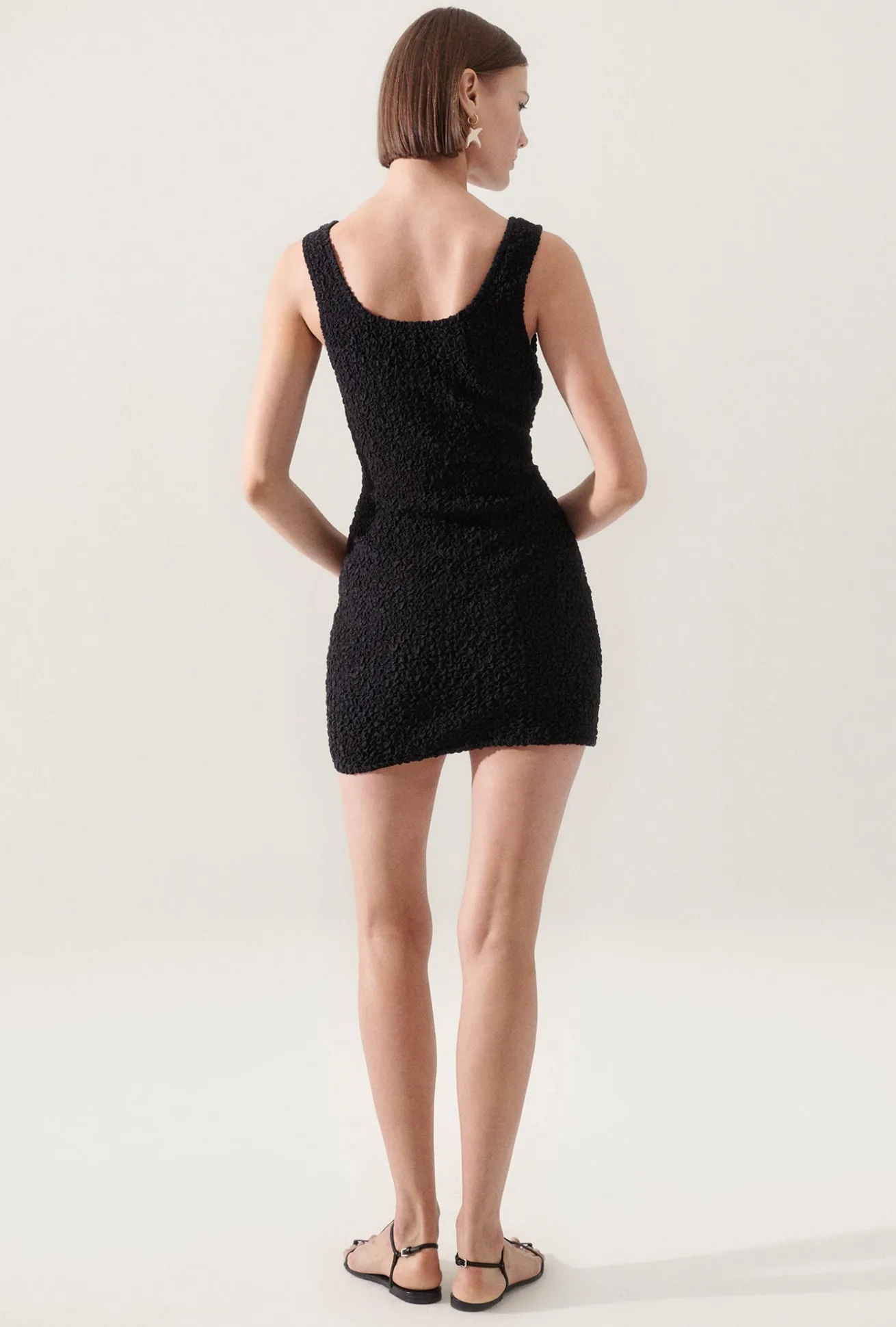 POPCORN MINI DRESS BLACK