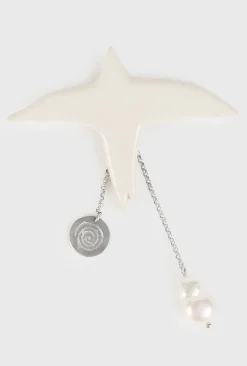 RAVEN BROOCH WHITE