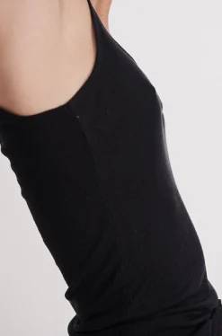 RIBBED CAMI BLACK