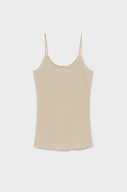 RIBBED CAMI HAZELNUT