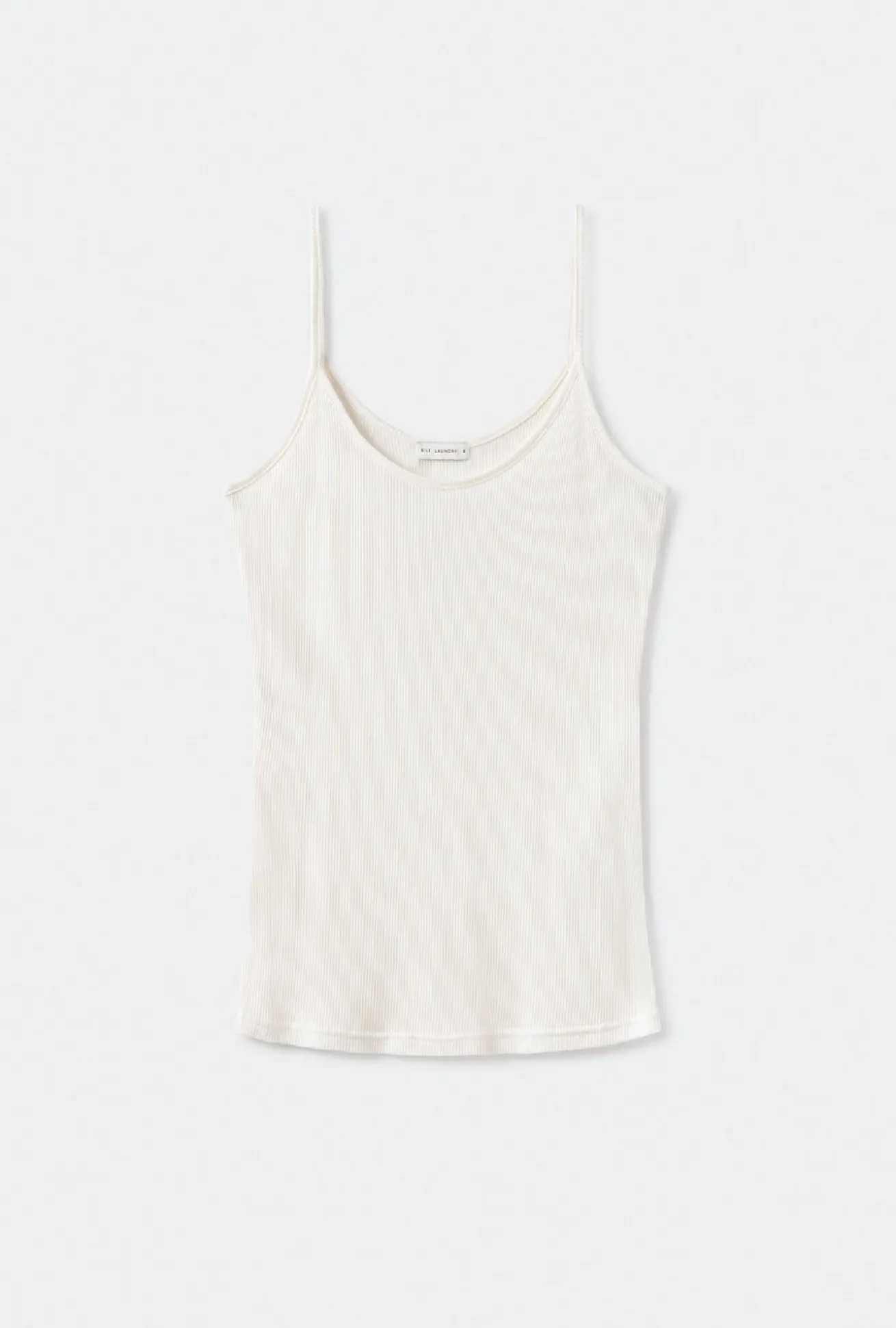 RIBBED CAMI WHITE