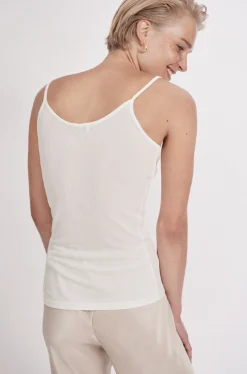 RIBBED CAMI WHITE