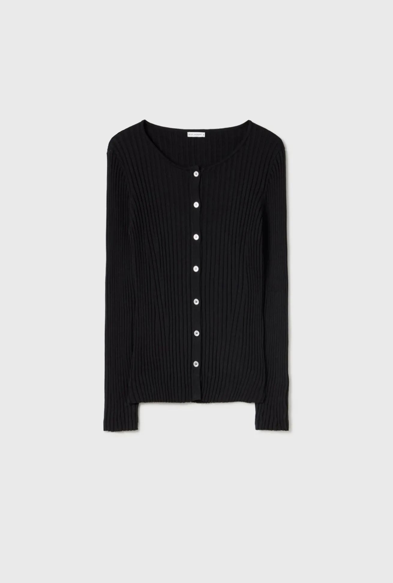 RIBBED CARDIGAN BLACK