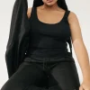 RIBBED TANK BLACK