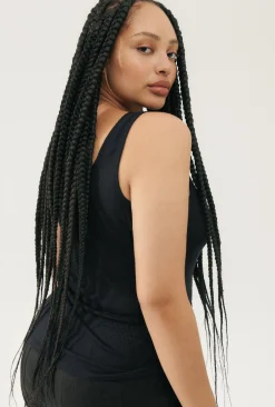 RIBBED TANK BLACK