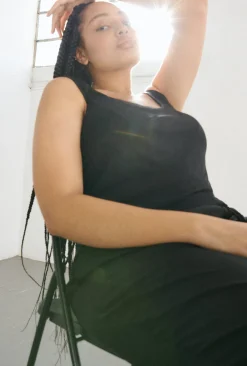 RIBBED TANK BLACK