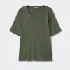 RIBBED T-SHIRT CEDAR