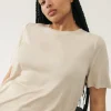 RIBBED T-SHIRT HAZELNUT