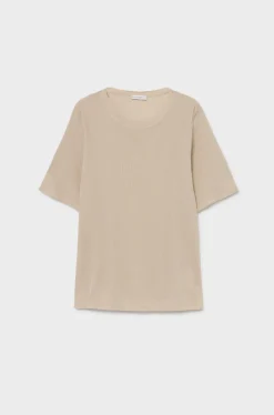 RIBBED T-SHIRT HAZELNUT