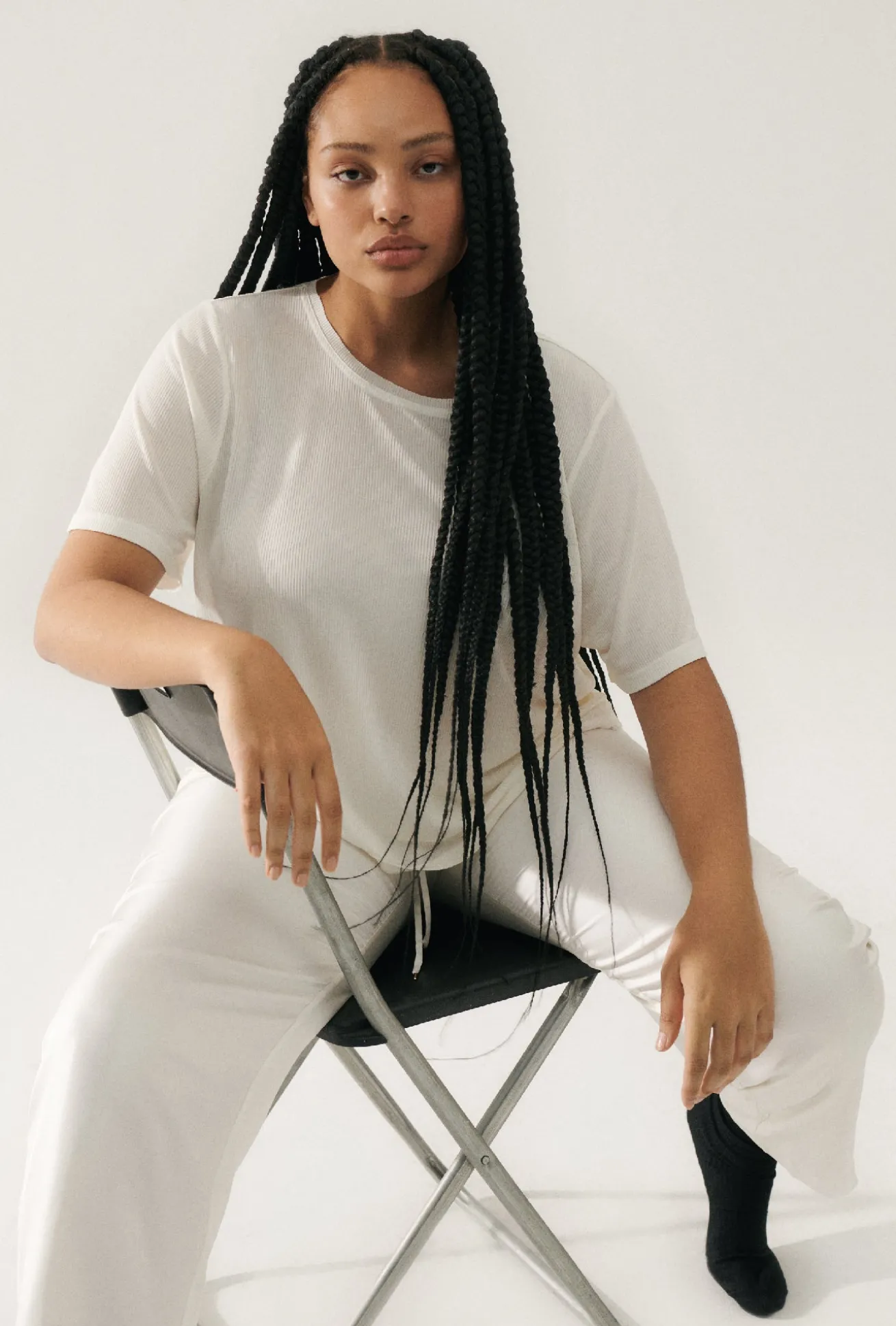 RIBBED T-SHIRT WHITE
