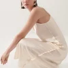 90S SLIP DRESS BLANKET STITCH OFF-WHITE