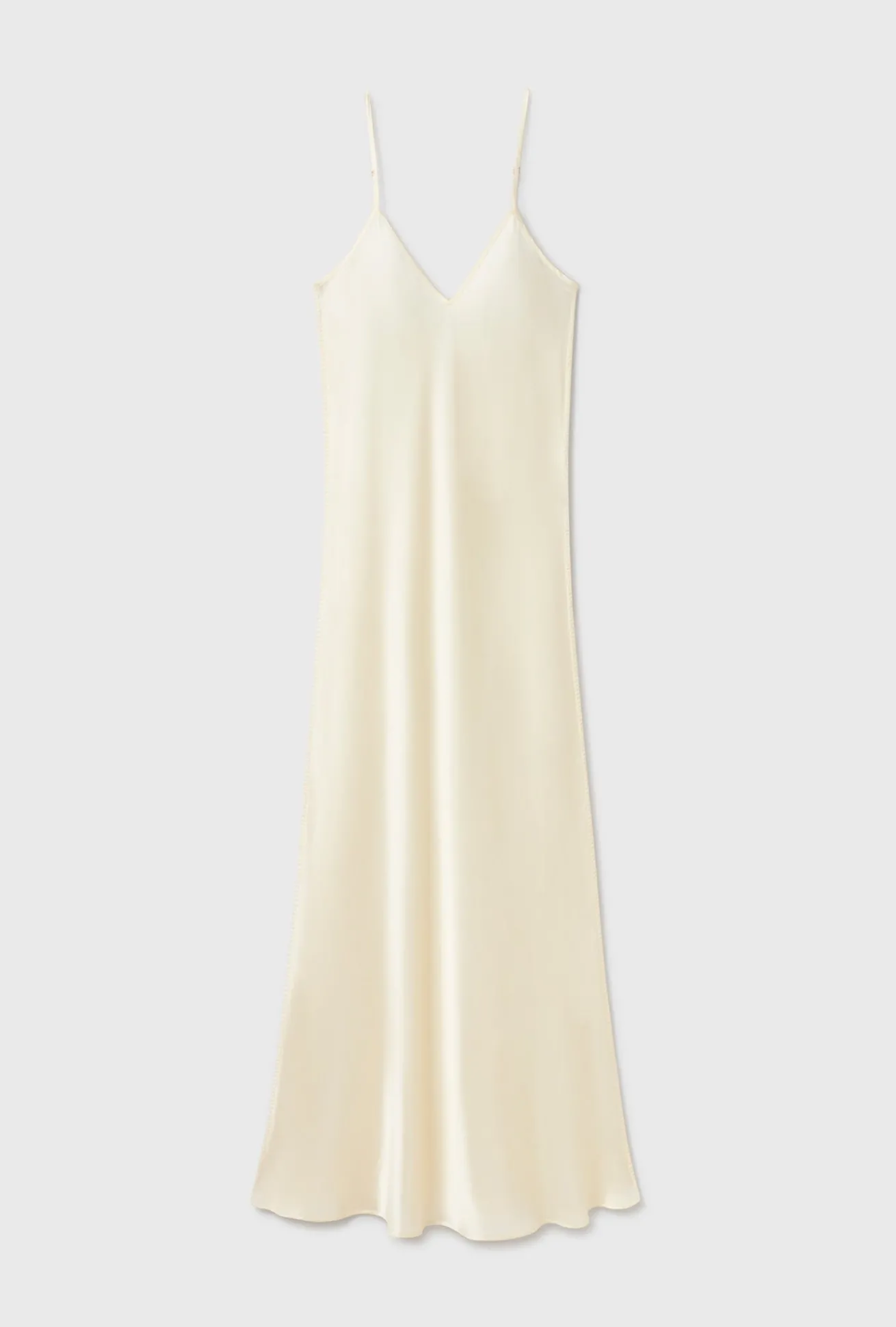 90S SLIP DRESS BLANKET STITCH OFF-WHITE