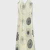 90S SLIP DRESS FIBONACCI OFF-WHITE