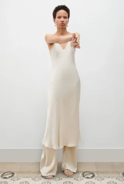 90S SLIP DRESS HAZELNUT