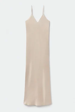 90S SLIP DRESS HAZELNUT
