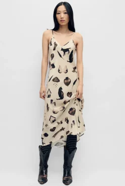 90S SLIP DRESS MIRACLES HAZELNUT
