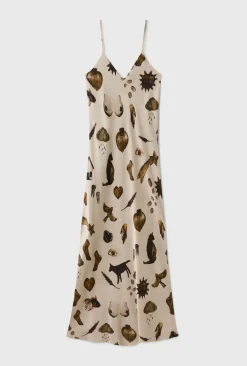 90S SLIP DRESS MIRACLES HAZELNUT