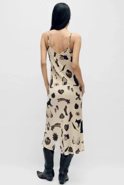 90S SLIP DRESS MIRACLES HAZELNUT