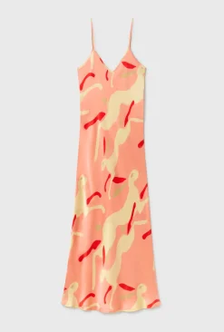 90S SLIP DRESS RABBIT AMARANTH