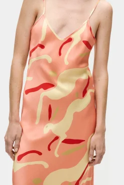 90S SLIP DRESS RABBIT AMARANTH