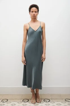 90S SLIP DRESS SLATE