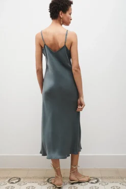90S SLIP DRESS SLATE