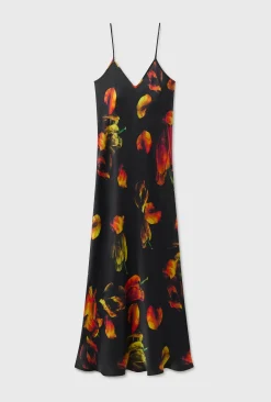 90S SLIP DRESS TULIPA BLACK