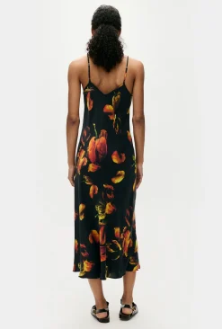 90S SLIP DRESS TULIPA BLACK