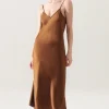 90S SLIP DRESS VAN DYKE BROWN