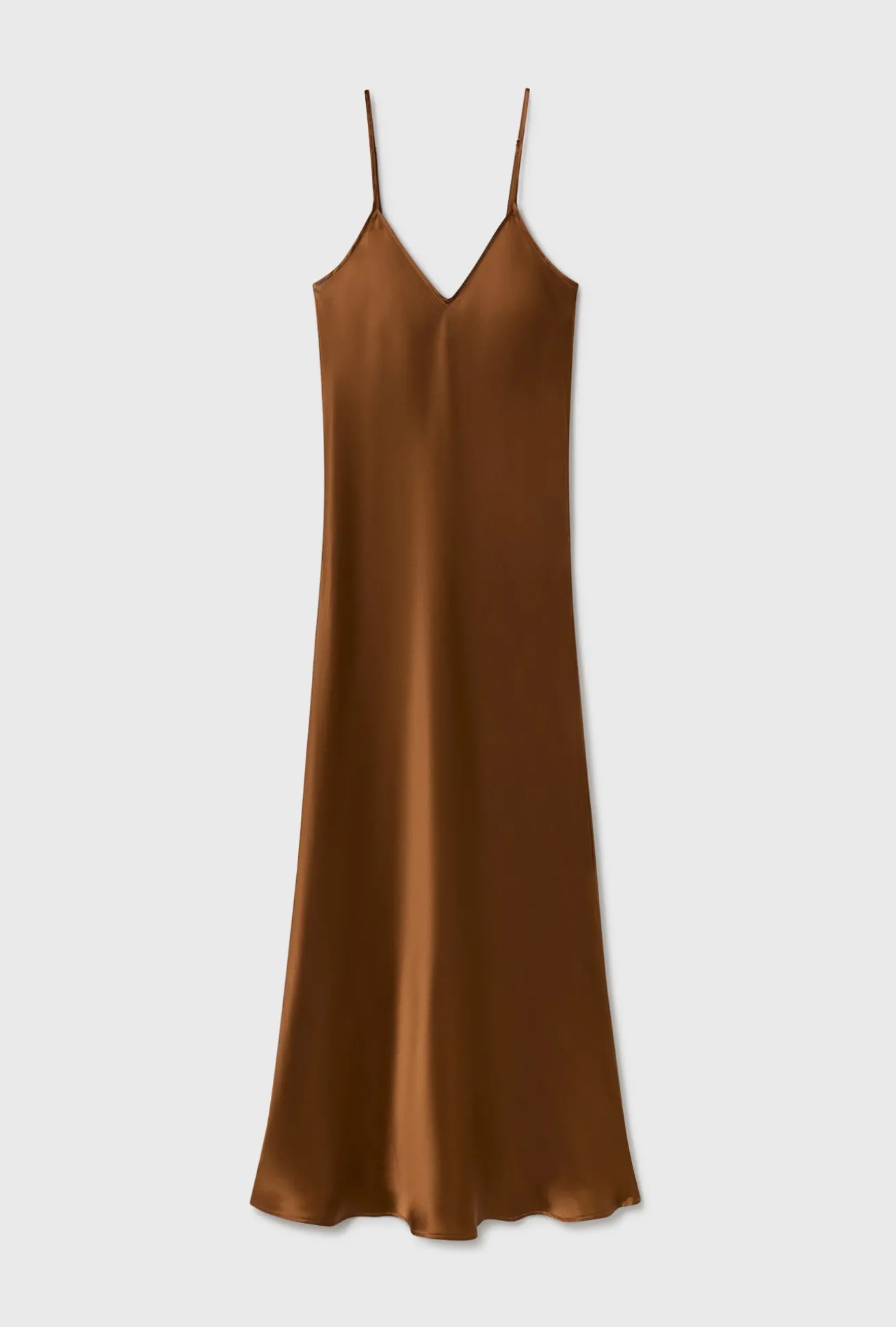 90S SLIP DRESS VAN DYKE BROWN