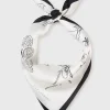 Scarf Lost Flowers Black & White