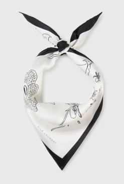 Scarf Lost Flowers Black & White