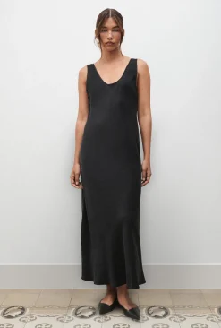 SCOOP NECK DRESS BLACK