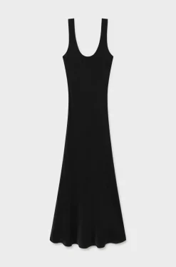 SCOOP NECK DRESS BLACK