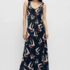 SCOOP NECK DRESS BLEEDING DOVE