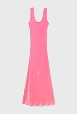 SCOOP NECK DRESS HOG WASH