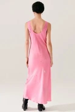 SCOOP NECK DRESS HOG WASH