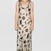 SCOOP NECK DRESS MIRACLES HAZELNUT
