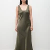 SCOOP NECK DRESS PINE