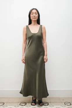 SCOOP NECK DRESS PINE