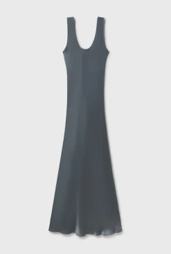 SCOOP NECK DRESS SLATE