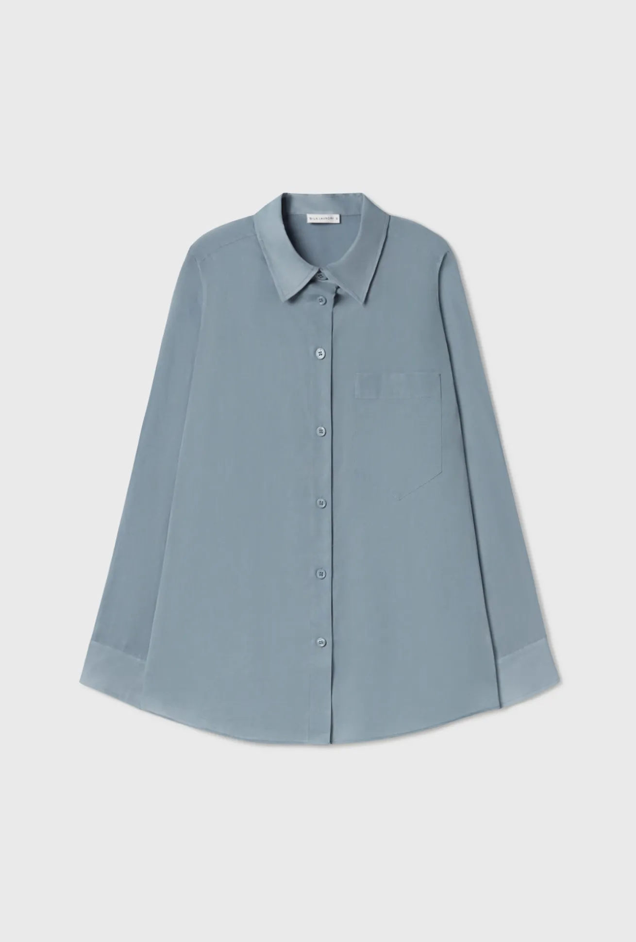 SHEER COTTON PLEATED YOKE SHIRT STORM