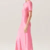 SHORT SLEEVE BIAS DRESS HOG WASH