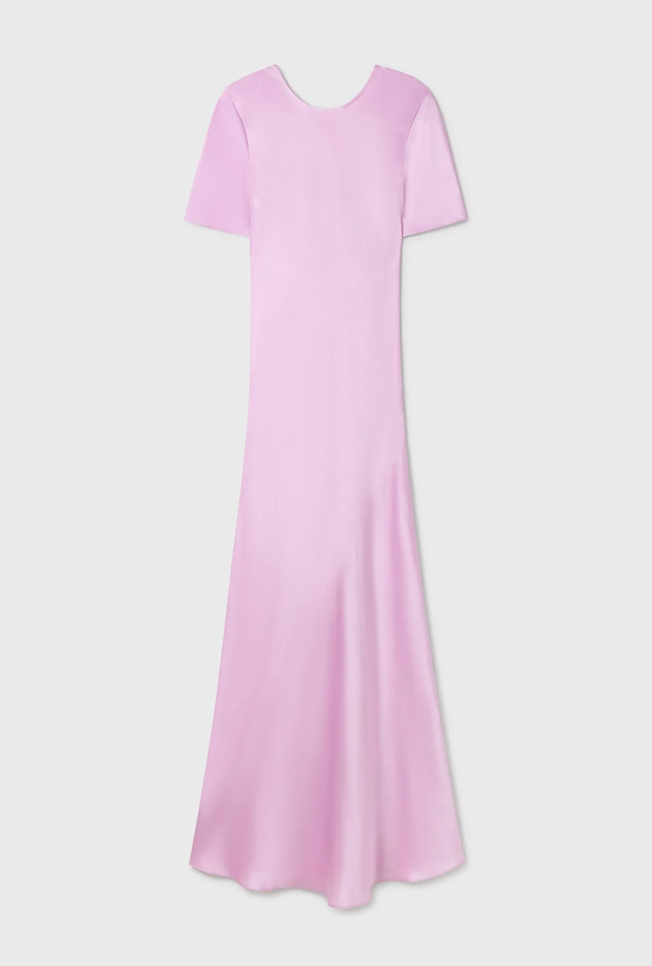 SHORT SLEEVE BIAS DRESS LILAC