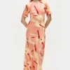 SHORT SLEEVE BIAS DRESS RABBIT AMARANTH