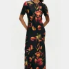 SHORT SLEEVE BIAS DRESS TULIPA BLACK