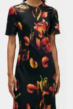 SHORT SLEEVE BIAS DRESS TULIPA BLACK